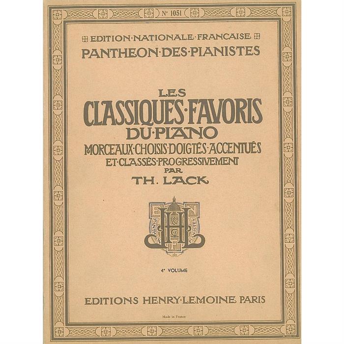 LES CLASSIQUES FAVORIES n4 ΕΚΔ. LEMOINE -  PANTHEON DES PIANISTES