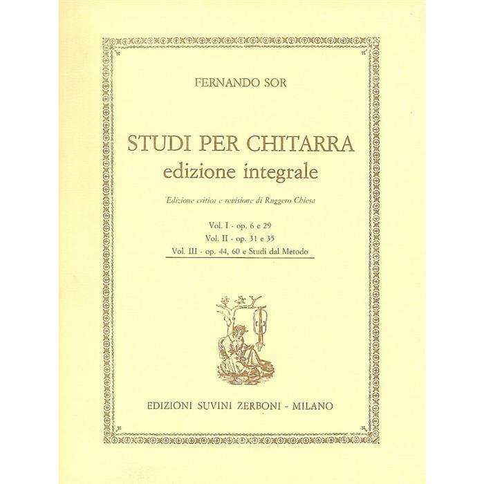 SOR-Studi Per Chitarra (edizione integrale) no3 OP.44, OP60