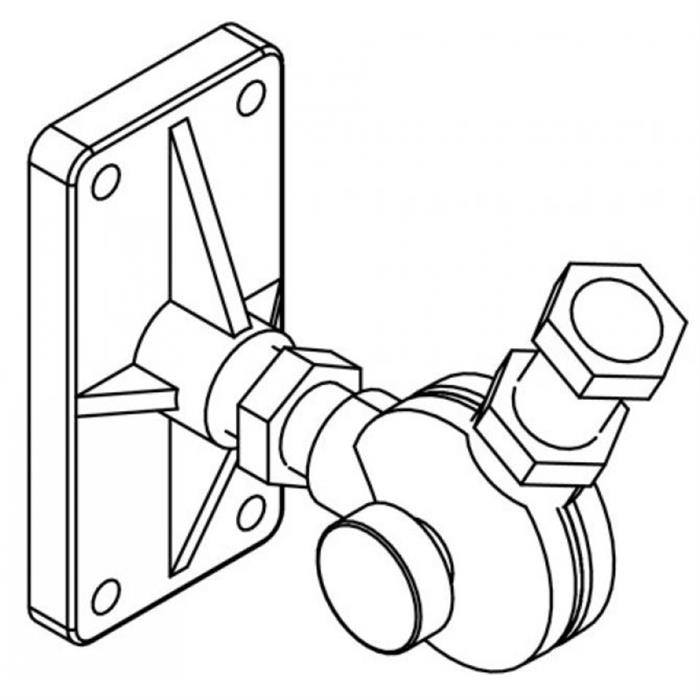 AX-5 DAS WALL/CEILING MOUNT BRACKET FOR FACTOR-5, FACTOR-5T, BLACK