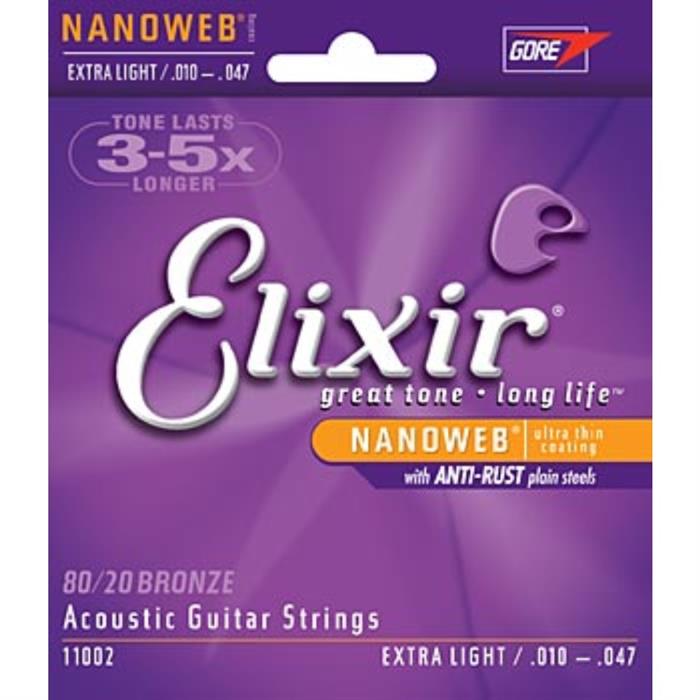 ELIXIR 010-047 ACOUSTIC NANOWEB EXTRA LIGHT