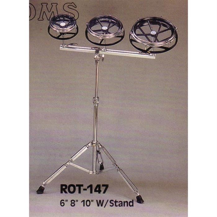 ROT-147 ROTO TOMS 6''8''10'' W/STAND